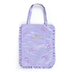 Sanrio Little Twin Stars Enjoy Idol Tote Bag Purple Satin